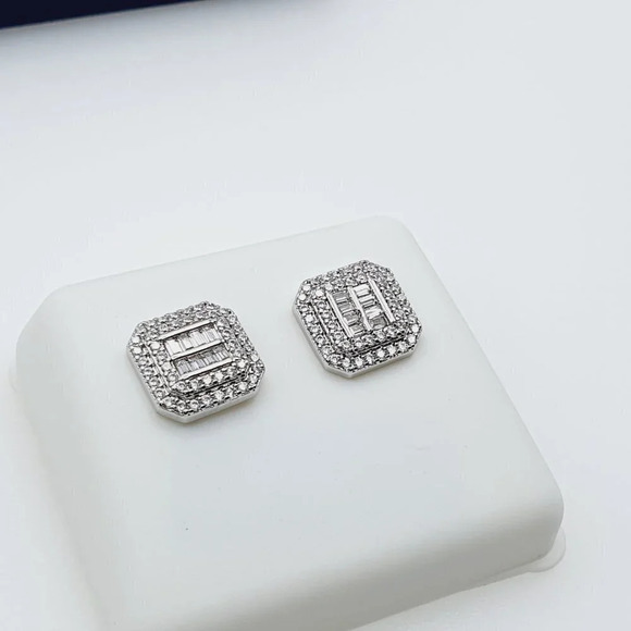 "925 Sterling Silver Plated CZ Earrings, EVBRS562 - Picture 8 of 10